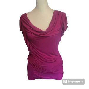 Banana Republic Women's Purple Sleeveless Cowel Neck Top Size Small